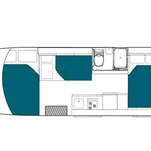 Maui River Motorhome – 6 Berth-floorplan-night