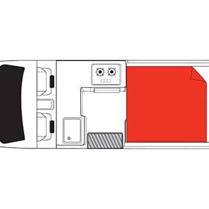 Mighty Highball Campervan – 2 Berth_floorplan_night